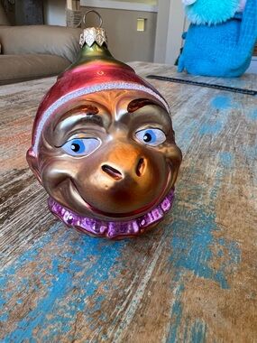 Vintage Christopher Radko Monkey Ornament